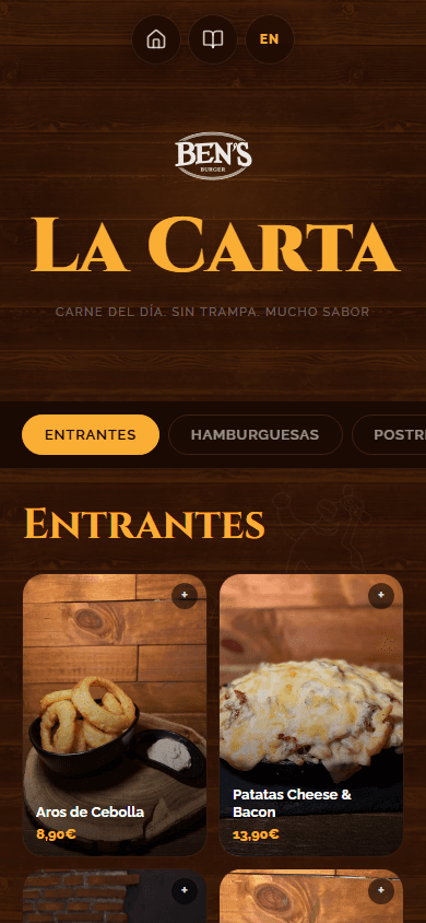 Carta digital en el móvil